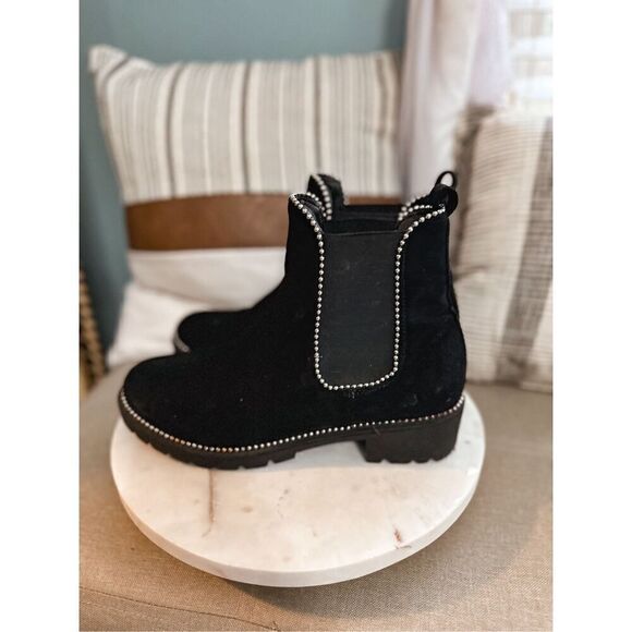 Suede moto boots - Picture 2 of 5